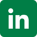LinkedIn Icon with Green Background